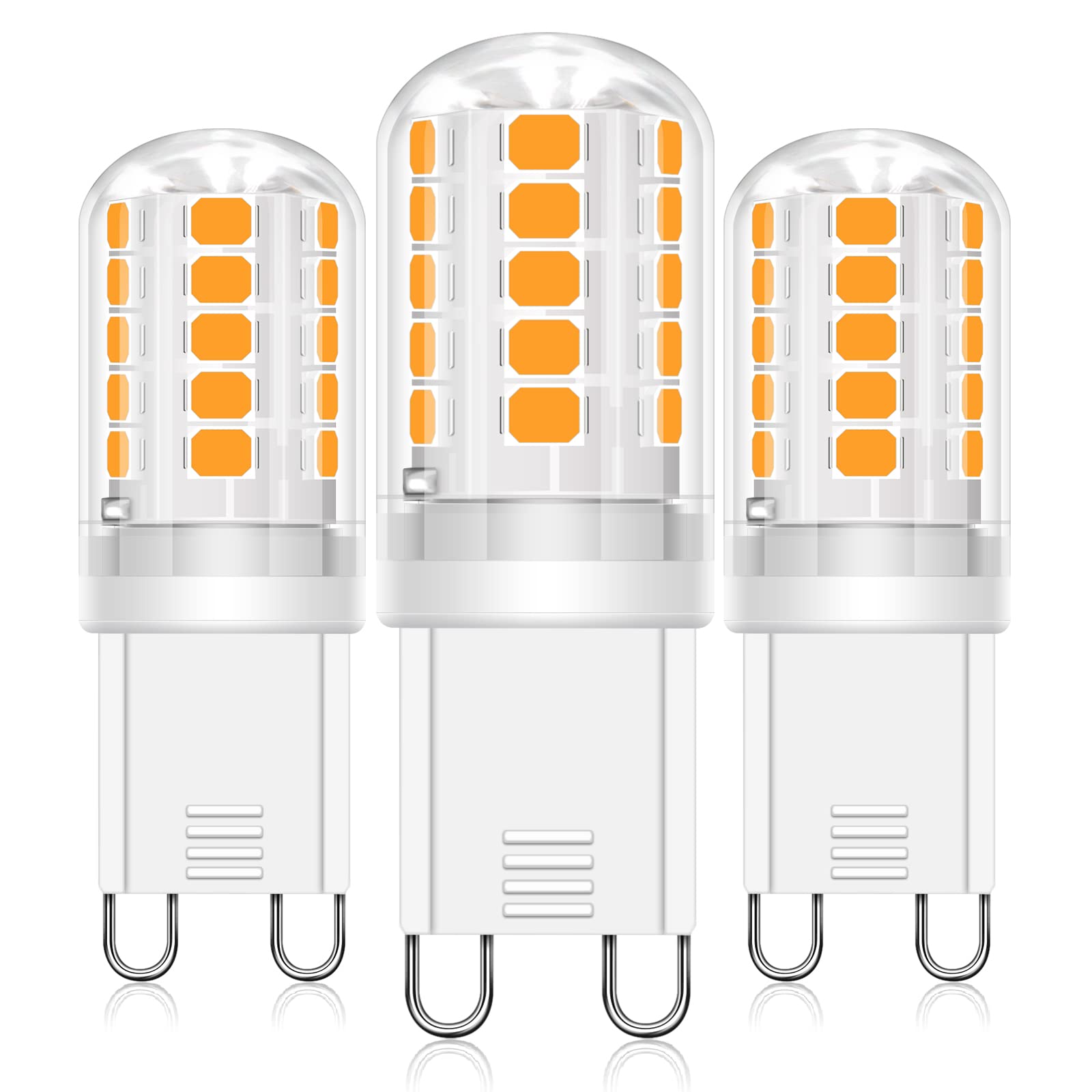 Liyade 3 Pezzi Lampadine LED G9 3W 2700K