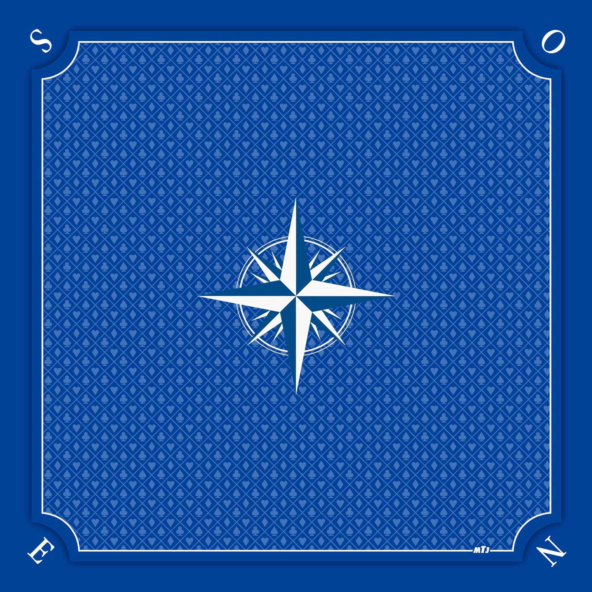 Mtj® Tappeto Tarocchi Prestige Rosa dei Venti 60x60 cm, Blu