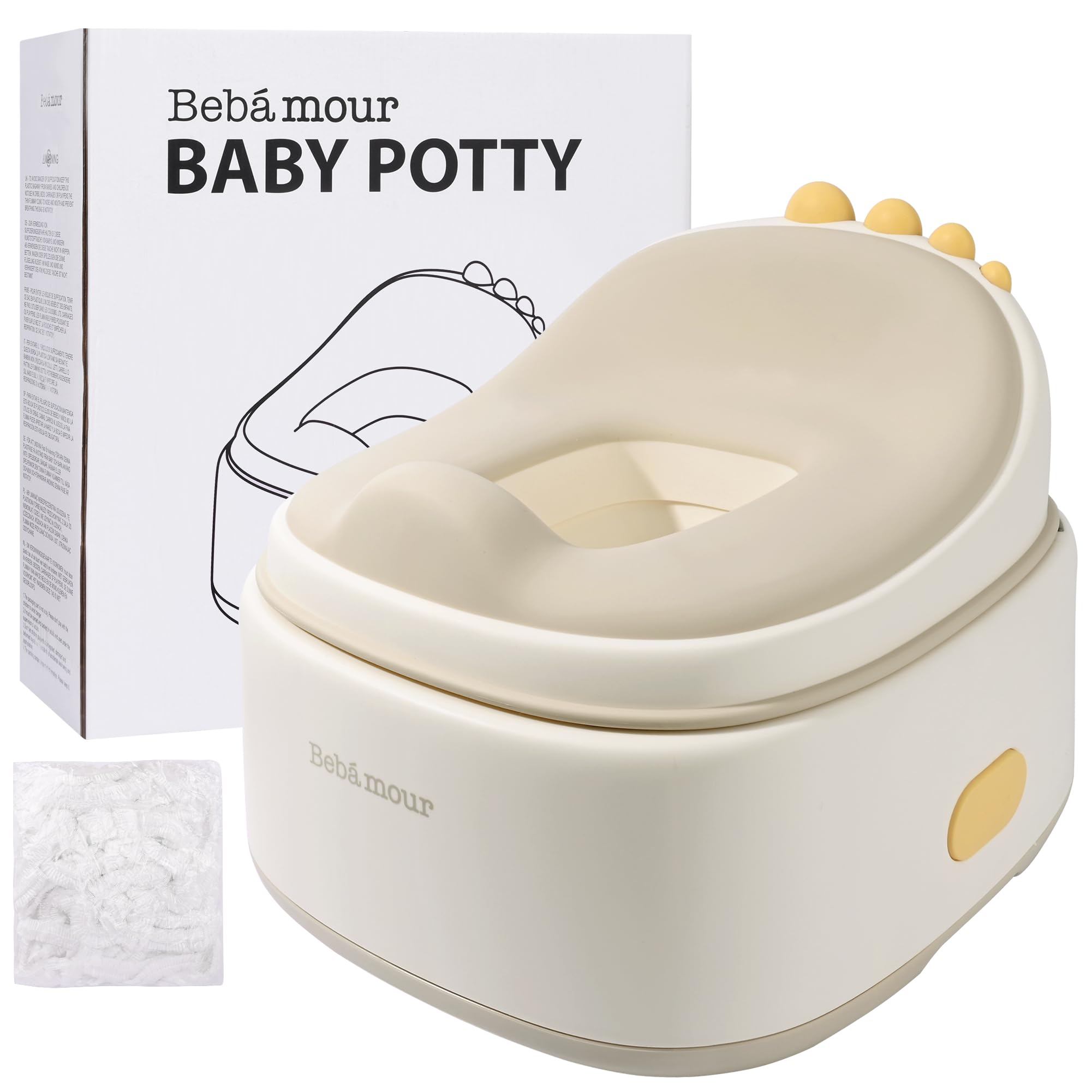 Bebamour Vasino da viaggio pieghevole con 100 Potty Liners