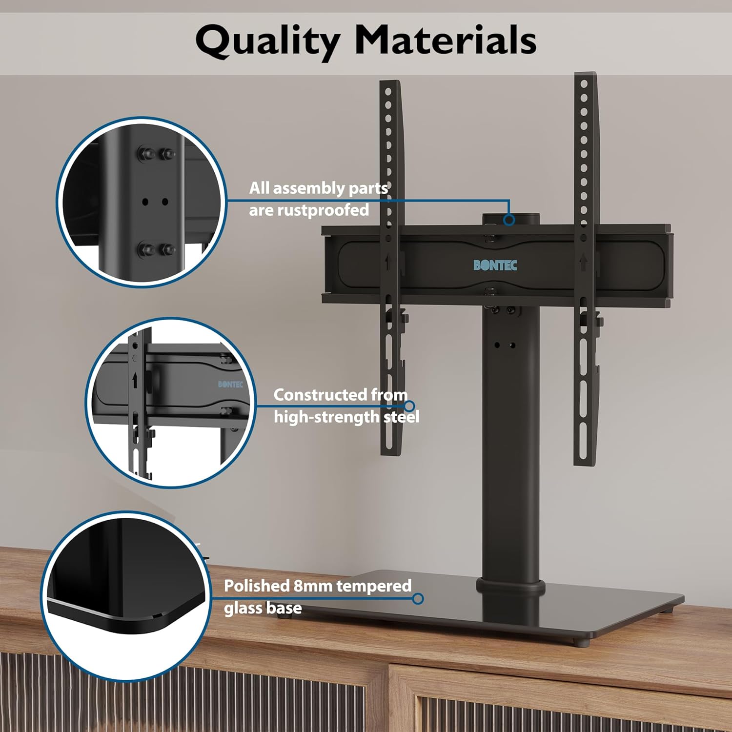 Bontec Supporto da Tavolo per TV 24-60 Pollici - immagine 4
