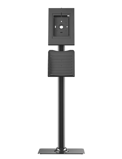 Conecto Supporto da Pavimento per Tablet Bloccabile, Nero