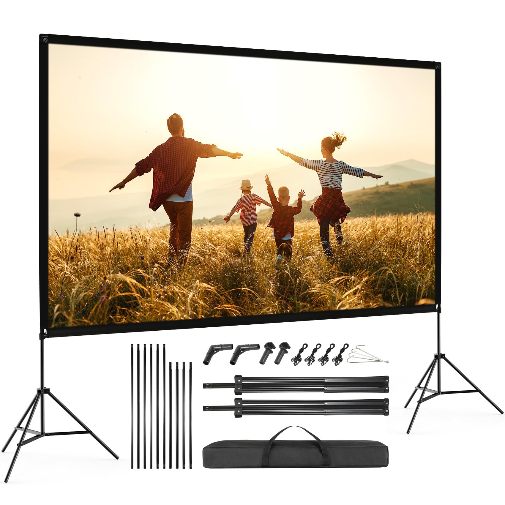 Visulapex Schermo Proiettore 100" 4K HD 16:9 con Supporto