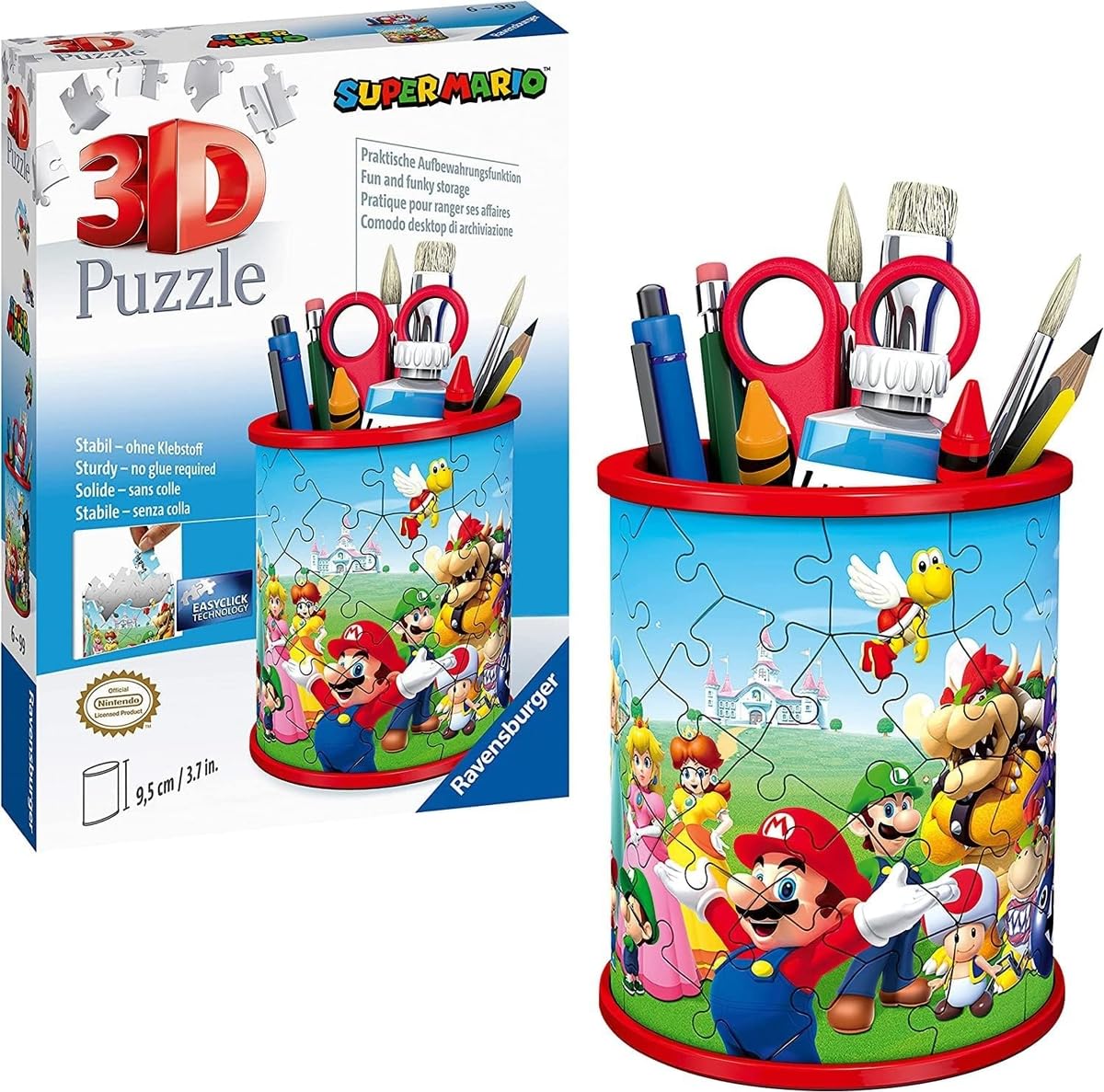 Ravensburger - Puzzle 3D Portapenne Super Mario 57 Pezzi