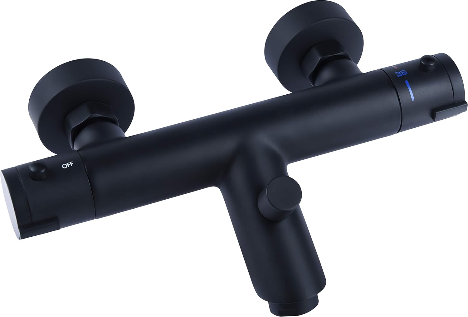 Cornat NERS2 NERS2-Miscelatore termostatico da Bagno Noir, Colore: Nero Opaco