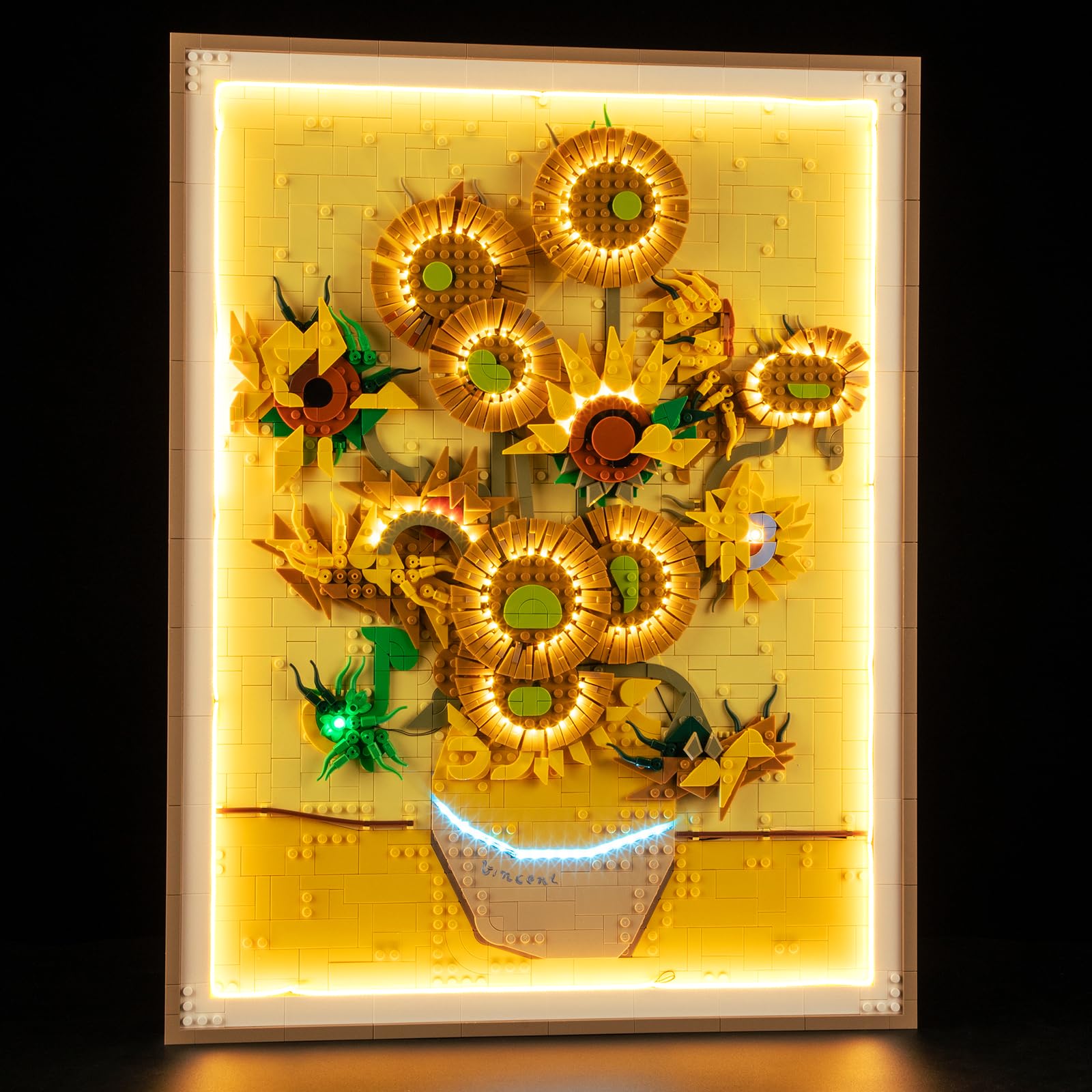 Geament Luci LED Compatibile con LEGO Vincent van Gogh Girasoli