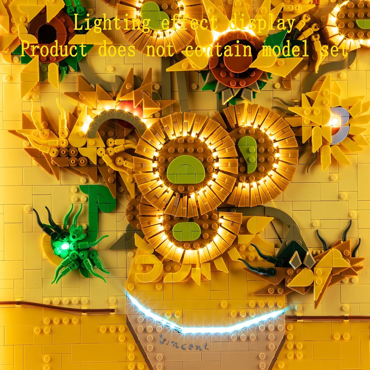 Geament Luci LED Compatibile con LEGO Vincent van Gogh Girasoli - immagine 7