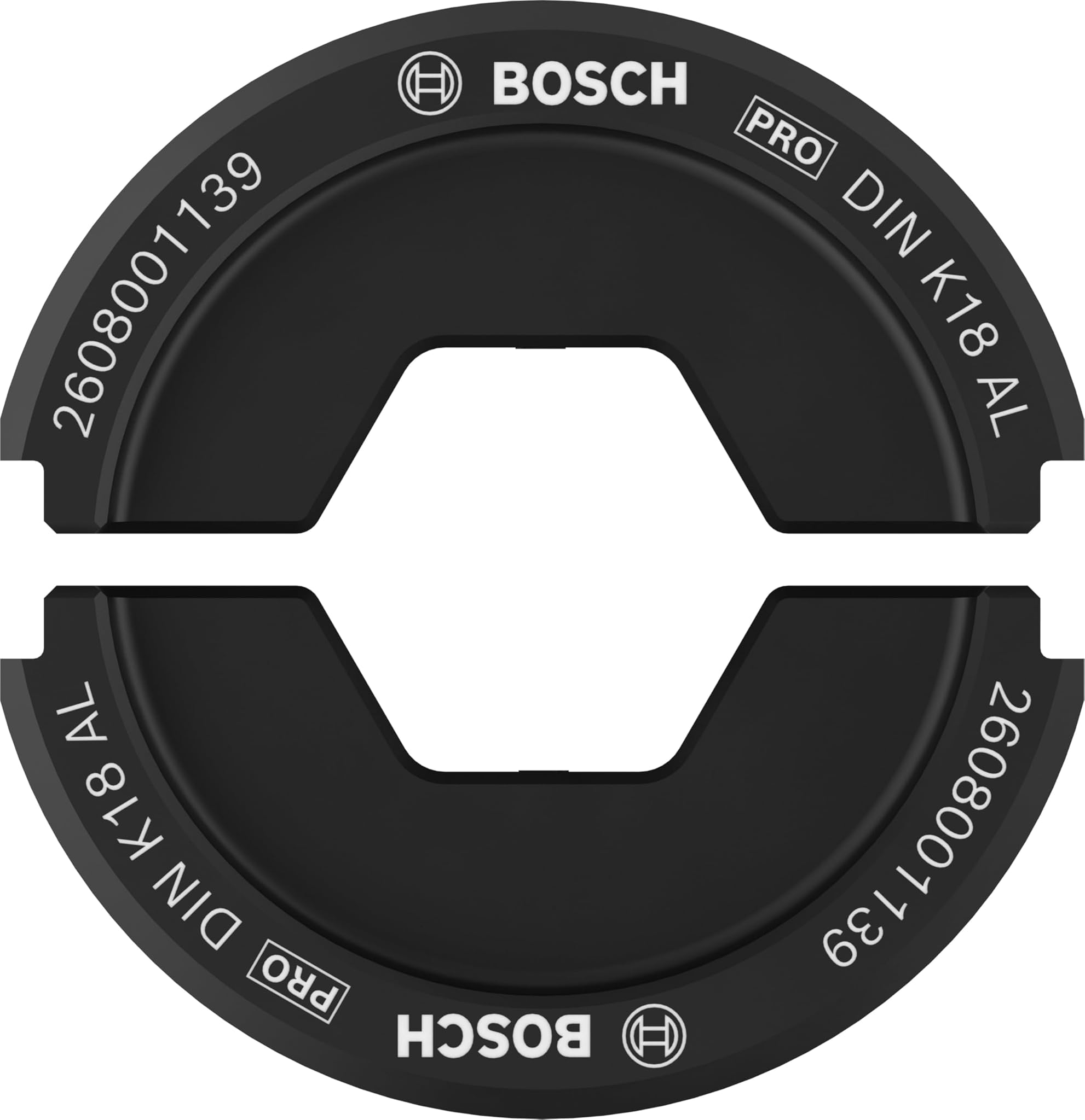 Bosch 1 inserto per pressa, alluminio (67 x 45 mm, accessori professionali)