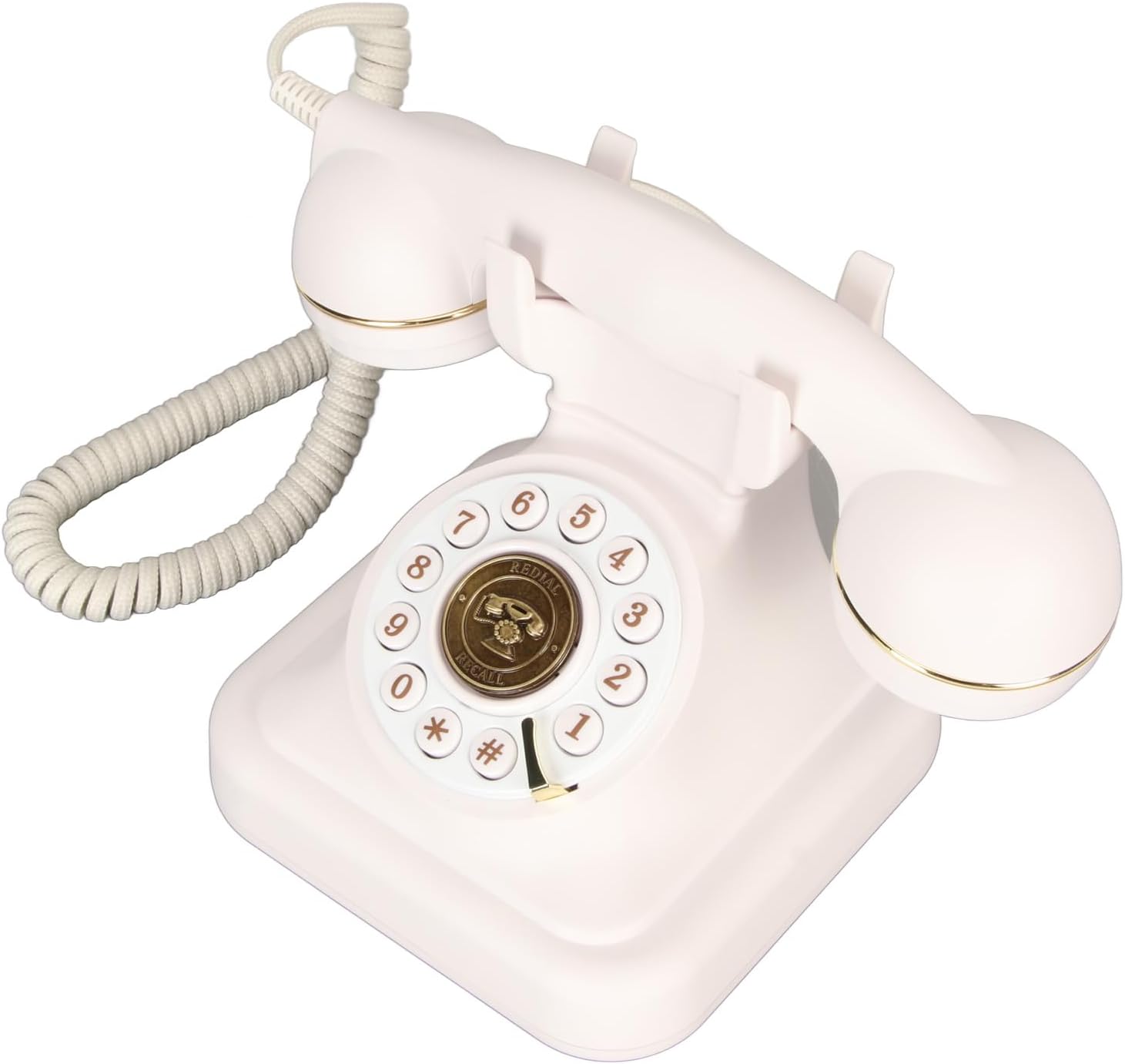 Telefono Fisso Retrò Vintage con Pulsante Grande - immagine 1