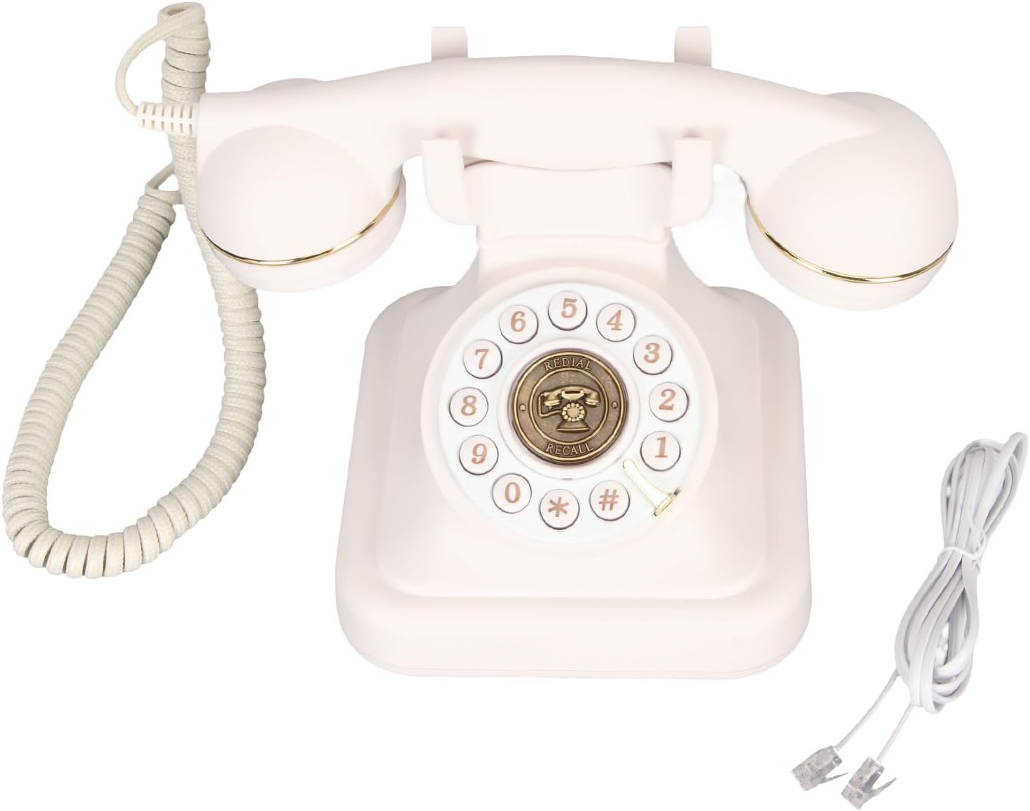 Telefono Fisso Retrò Vintage con Pulsante Grande - immagine 6