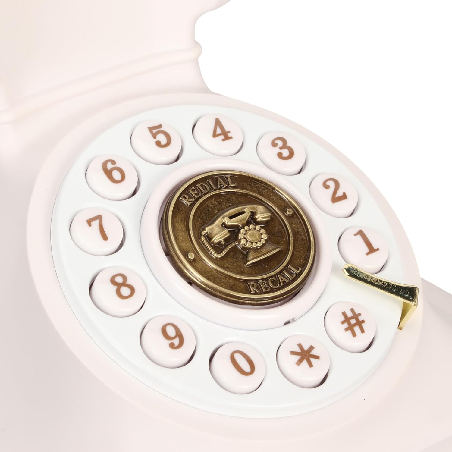 Telefono Fisso Retrò Vintage con Pulsante Grande - immagine 8