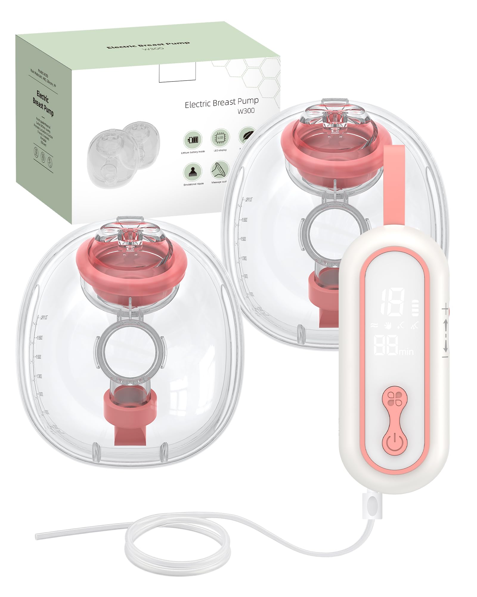 Esynic Tiralatte Indossabile Silenzioso con Doppia Coppa 210ml