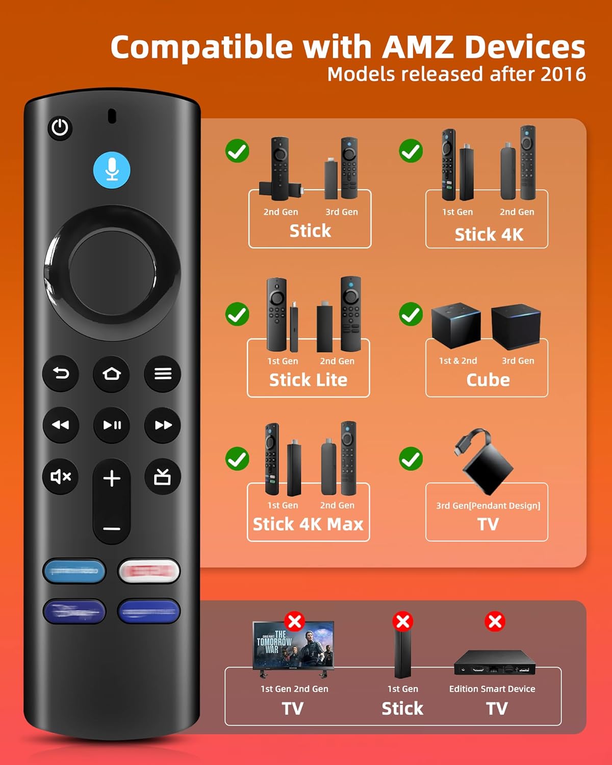 Telecomando Vocale Sostitutivo 3rd Gen per AMZ Smart TV - immagine 3