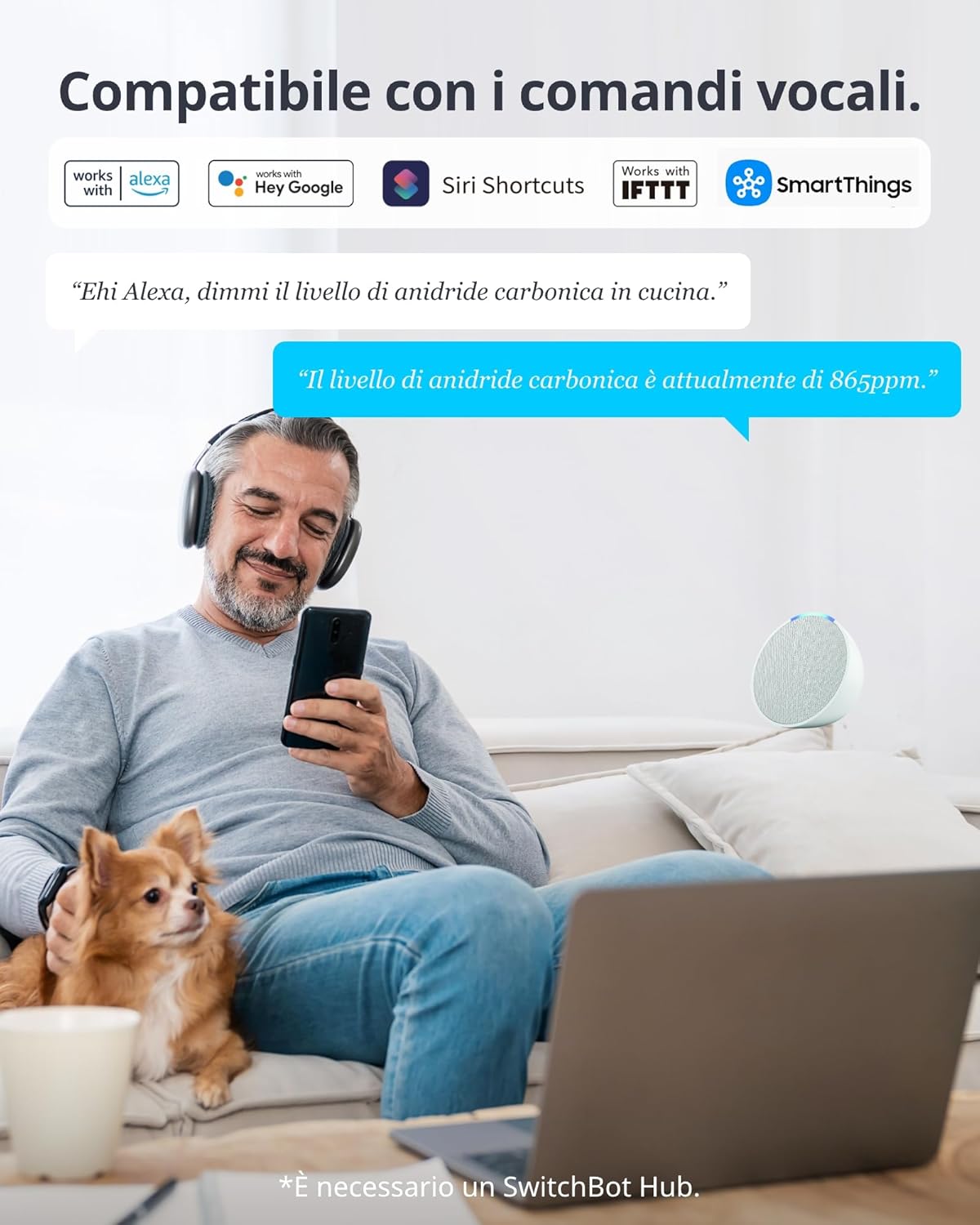 Switchbot Rilevatore di CO2 WLAN con Termometro - immagine 8