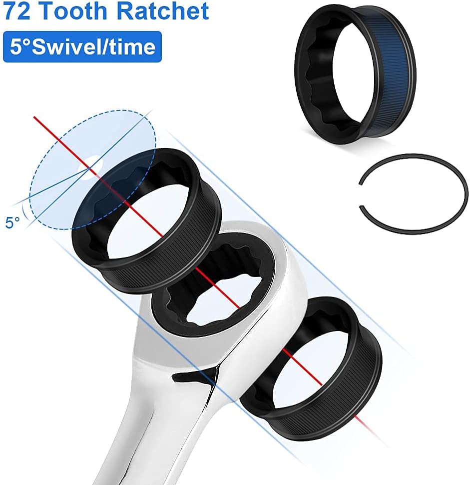 Set di Chiavi a Cricchetto Professionali, 12 Pezzi - immagine 3