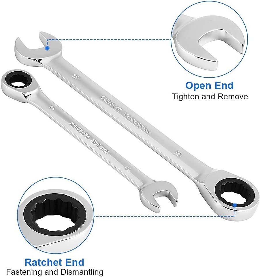 Set di Chiavi a Cricchetto Professionali, 12 Pezzi - immagine 5