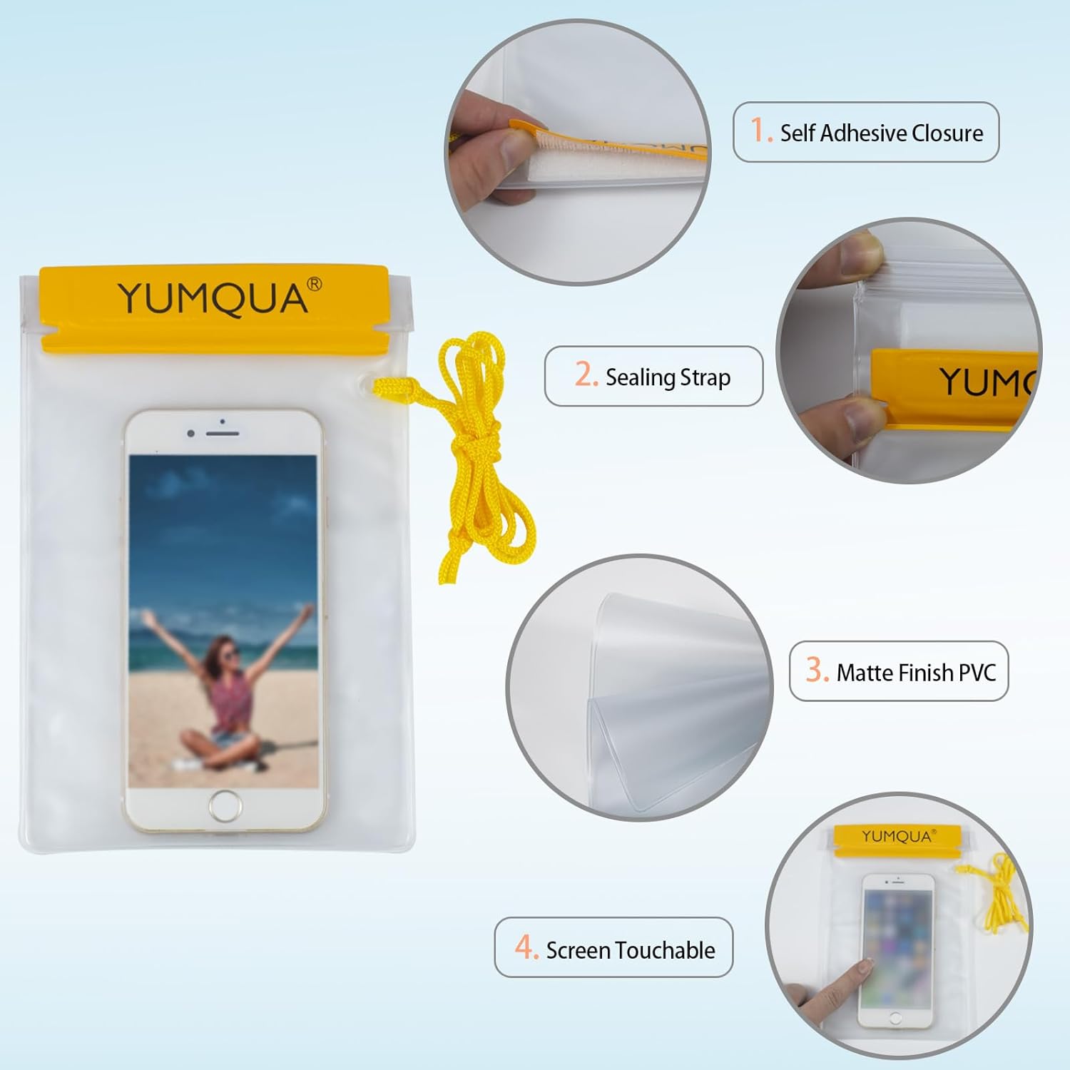 Set 3 Borse Impermeabili Dry Bag Giallo - immagine 4