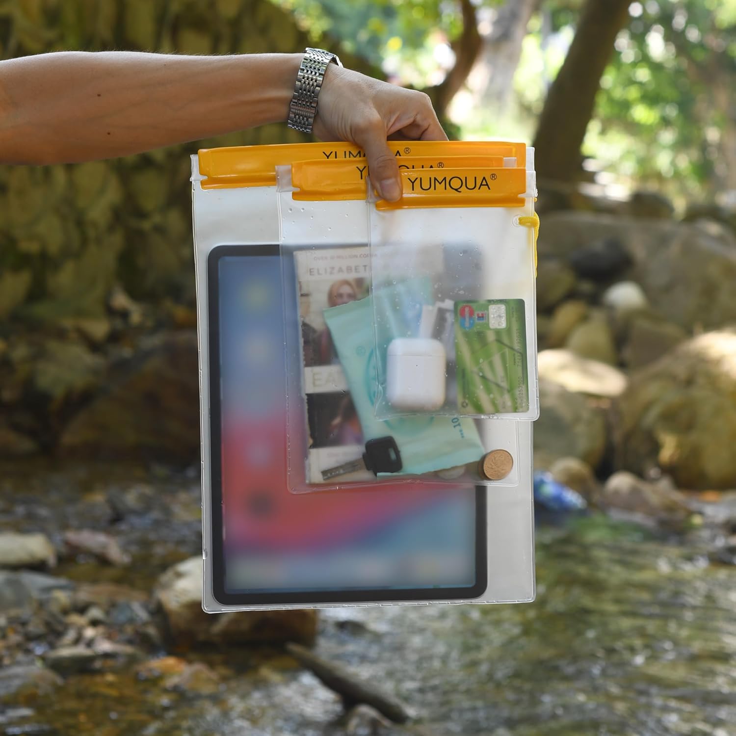 Set 3 Borse Impermeabili Dry Bag Giallo - immagine 6