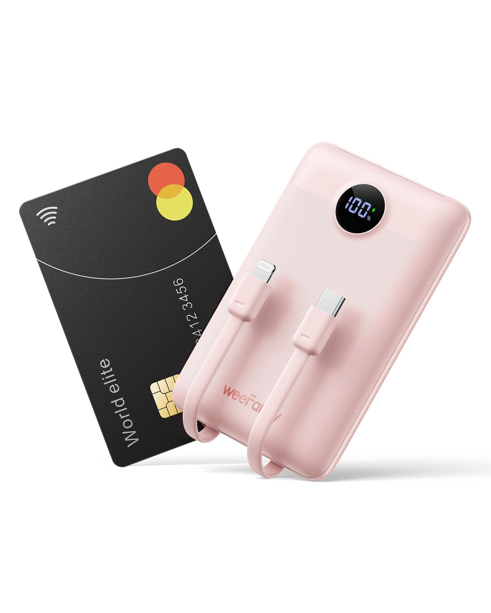 Weefancy Power Bank 10000mAh 22.5W, Rosa