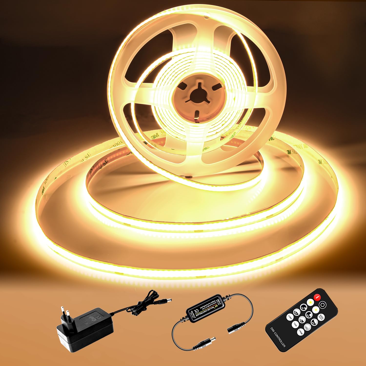 Luktix Striscia LED Bianca Calda 5m, 3000K