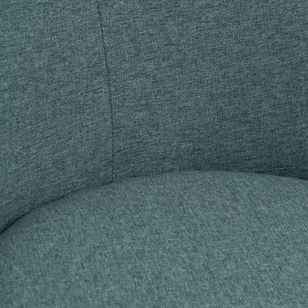 DRW Poltrona circolare in tessuto e metallo in verde e nero - immagine 2