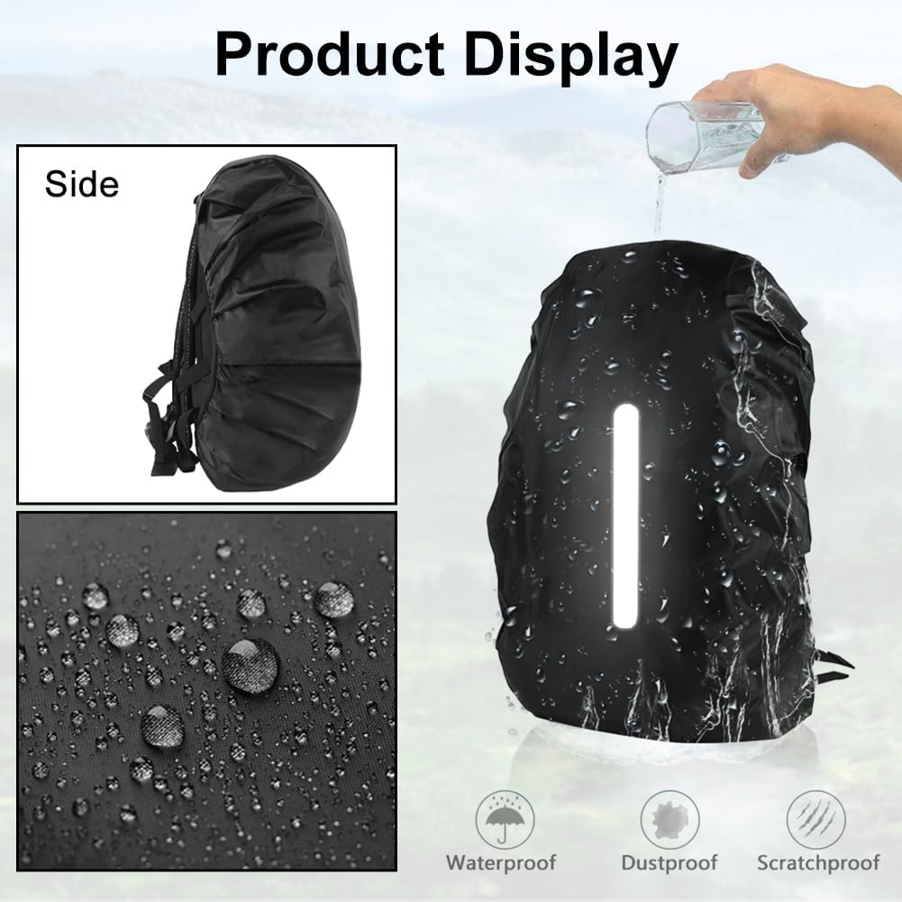 flintronic Coprizaino Antipioggia con Strisce Riflettenti - immagine 5