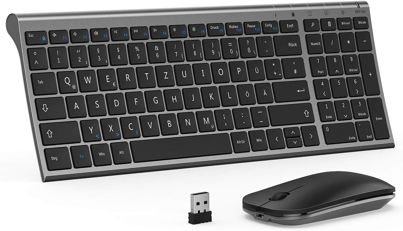 Seenda - Set tastiera e mouse wireless grigio Space grigio. - immagine 1