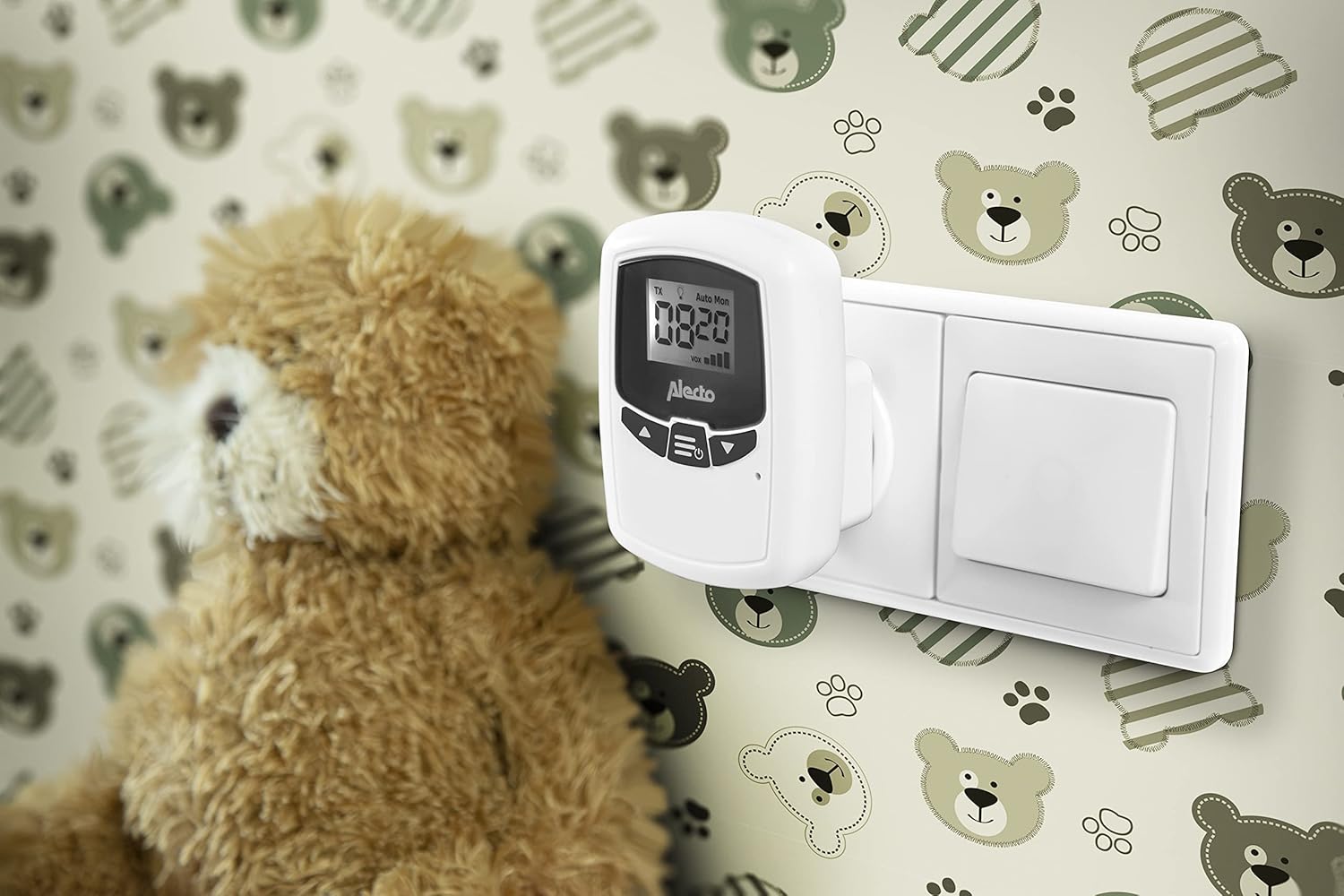 Alecto DBX80BK - Baby Monitor 3km, Nero/Bianco - immagine 2