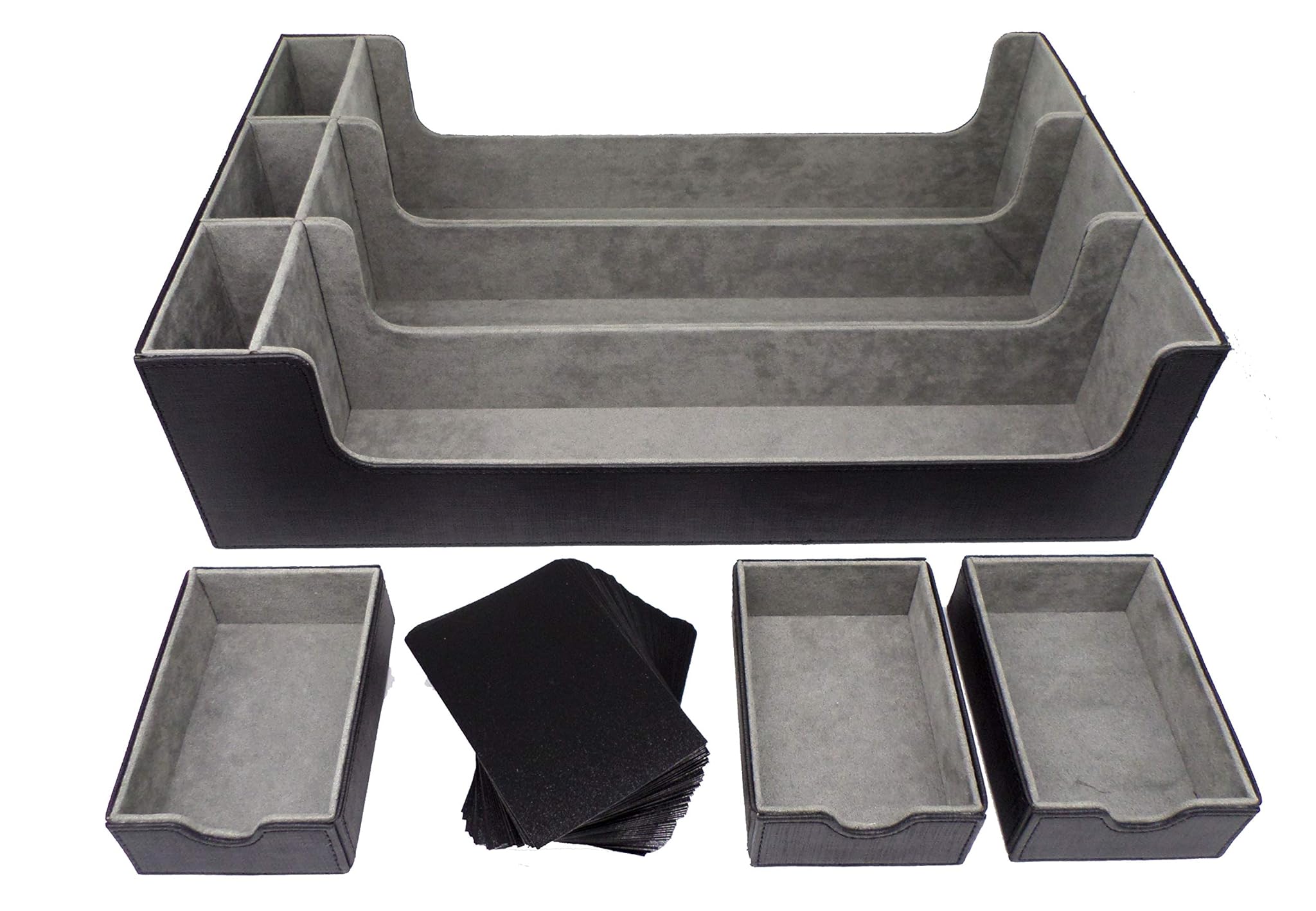 docsmagic.de Premium 3-Row Trading Card Storage Box, Nero