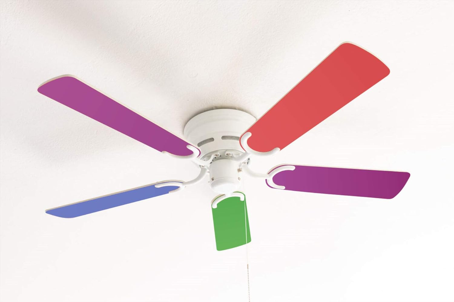 Pepeo Ventilatore da soffitto extra piatto Kisa Multicolor bianco - immagine 1