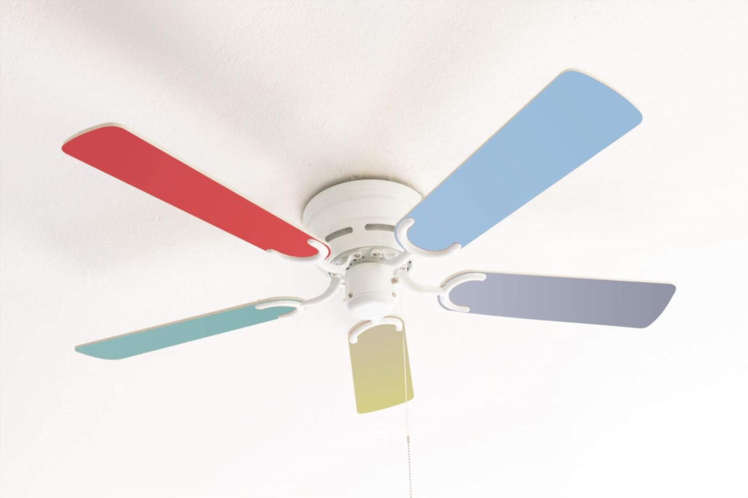 Pepeo Ventilatore da soffitto extra piatto Kisa Multicolor bianco - immagine 2