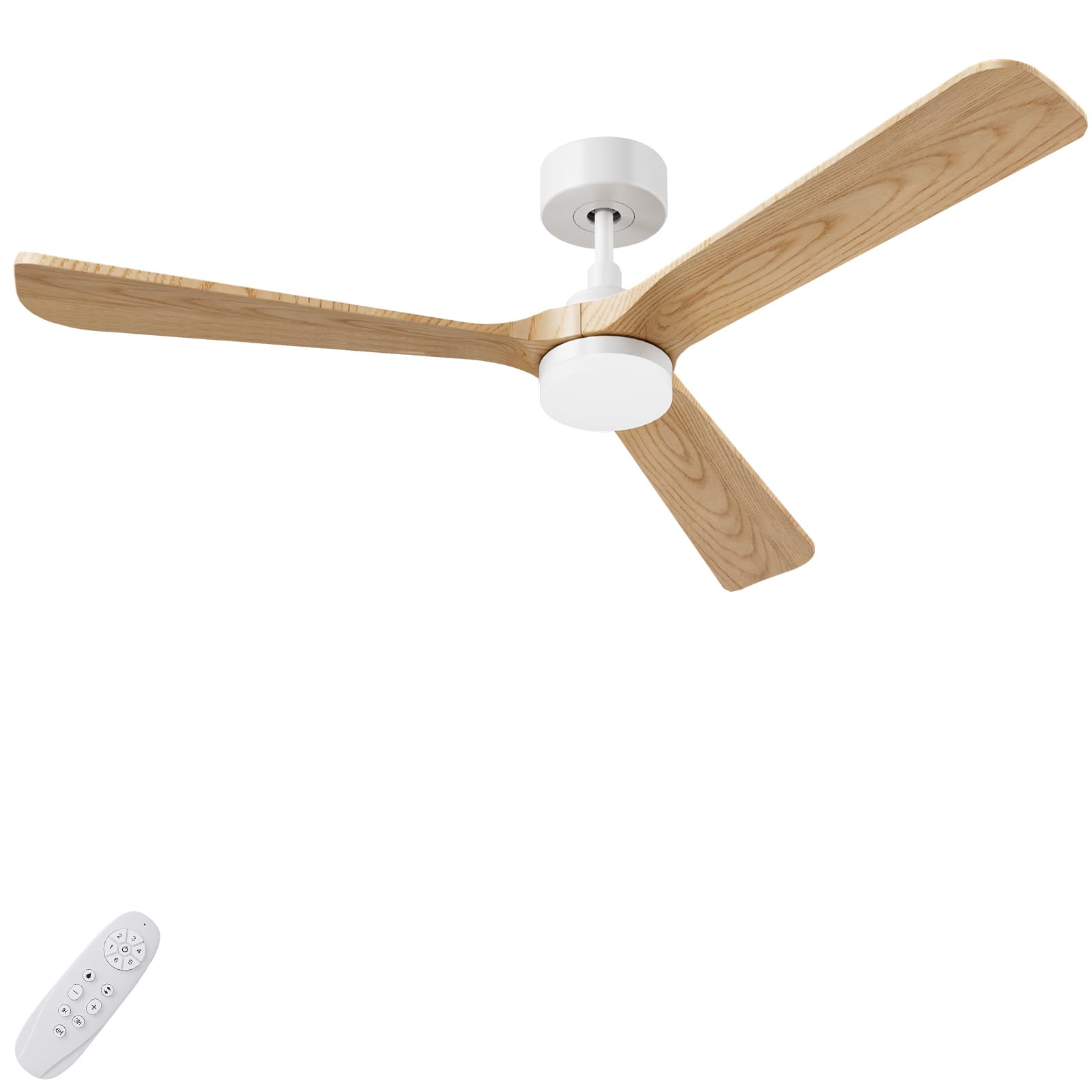 Autoday Ventilatore da Soffitto in Legno 132cm 30W
