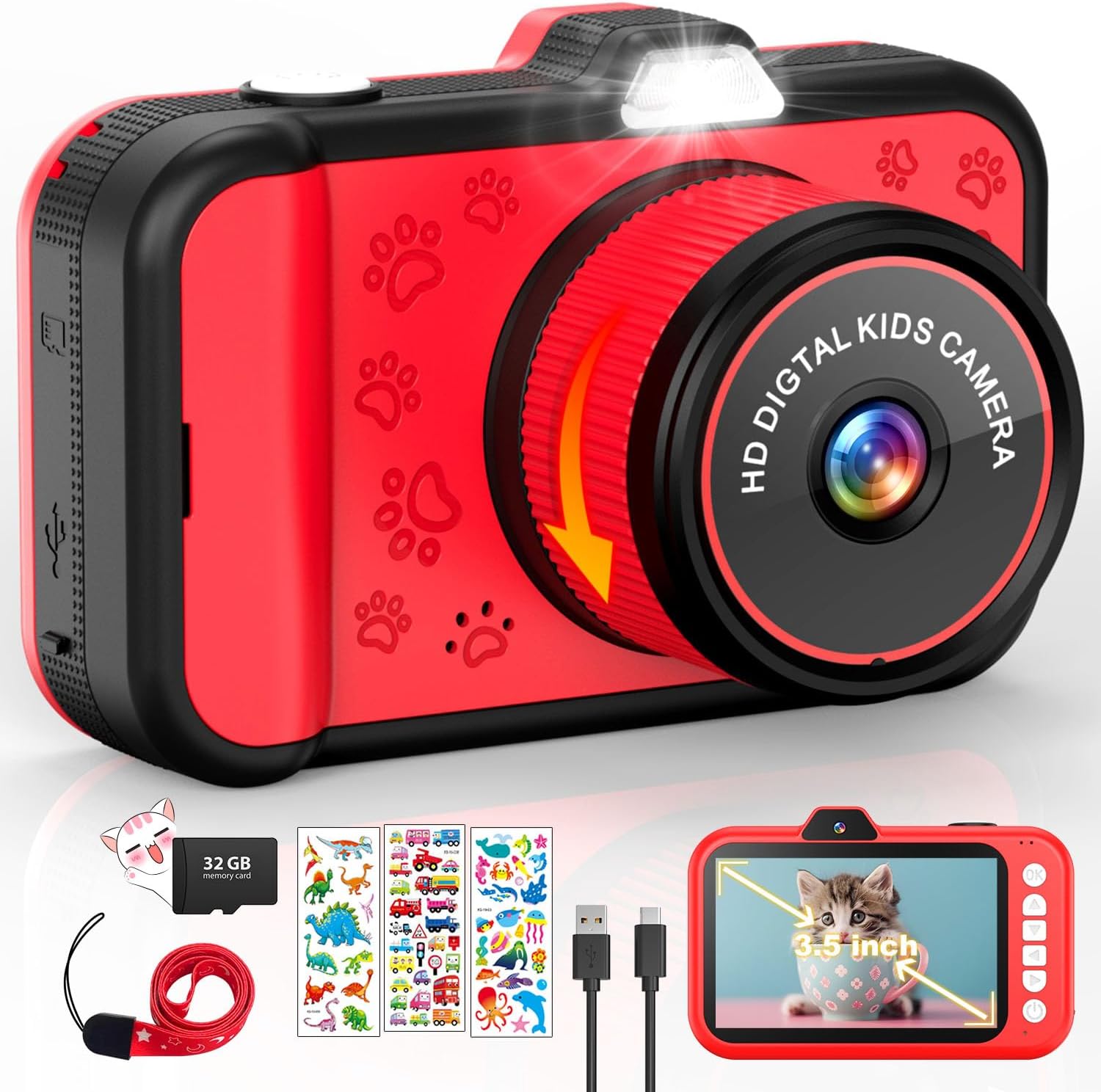 Macchina Fotografica Bambini con Schermo 3,5" HD - immagine 1