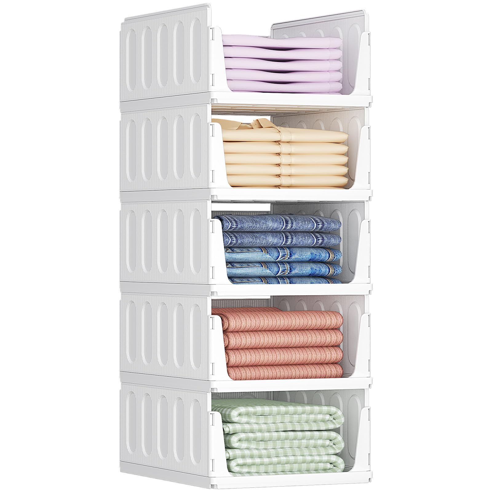 Lifewit 5 Pezzi Organizer Armadio Interno Impilabili