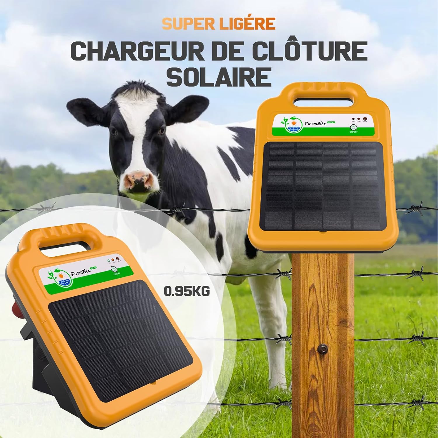 Pastore Elettrico Solare 16 KM, 0.2J 8KV - immagine 3