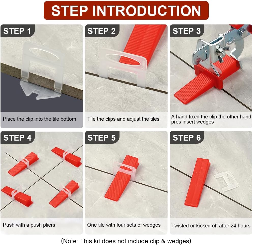 Flintronic Pinze Pavimento Piastrellisti, Rosso - immagine 4