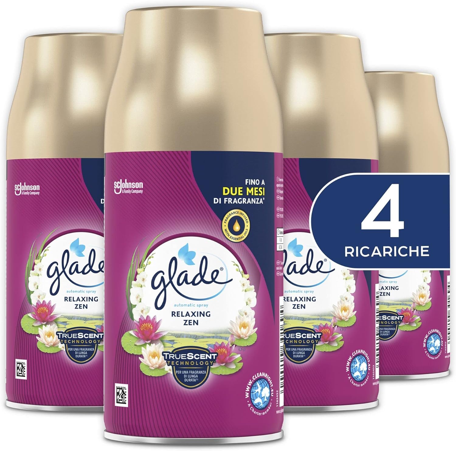 Glade Automatic Spray Ricarica Relaxing Zen (4x269ml) - immagine 1