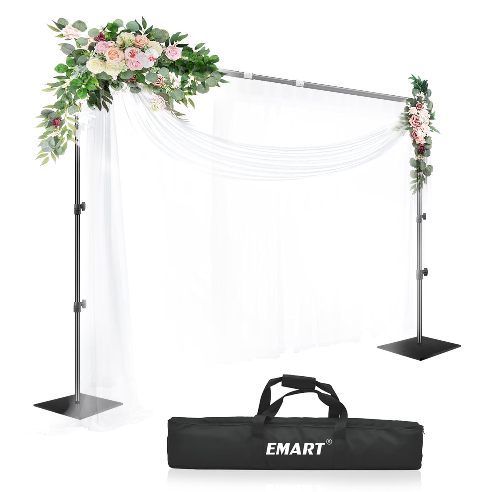 Emart Supporto per Fondali Fotografici Pesanti 2,6x3m, Nero