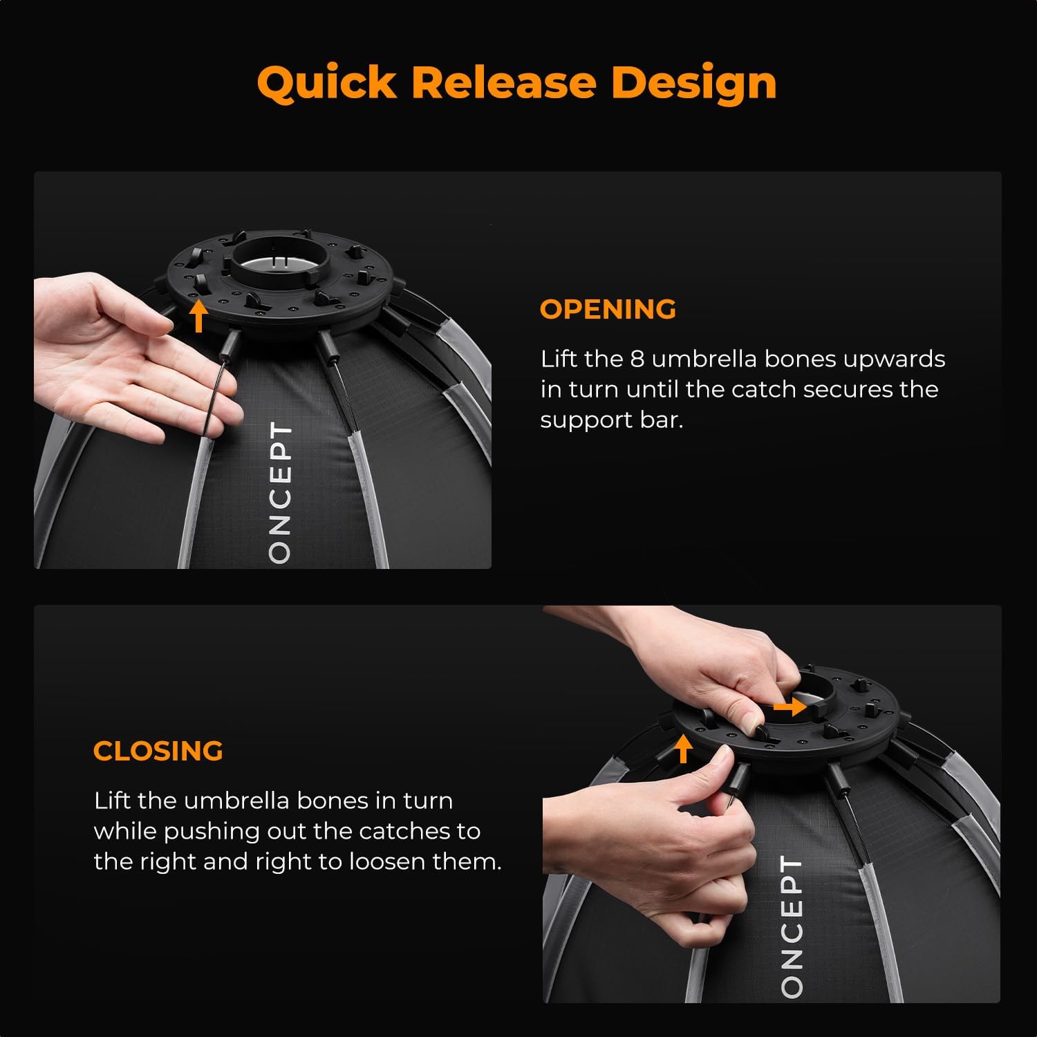 K&f Concept Mini Softbox Parabol Ottagonale 40cm - immagine 3