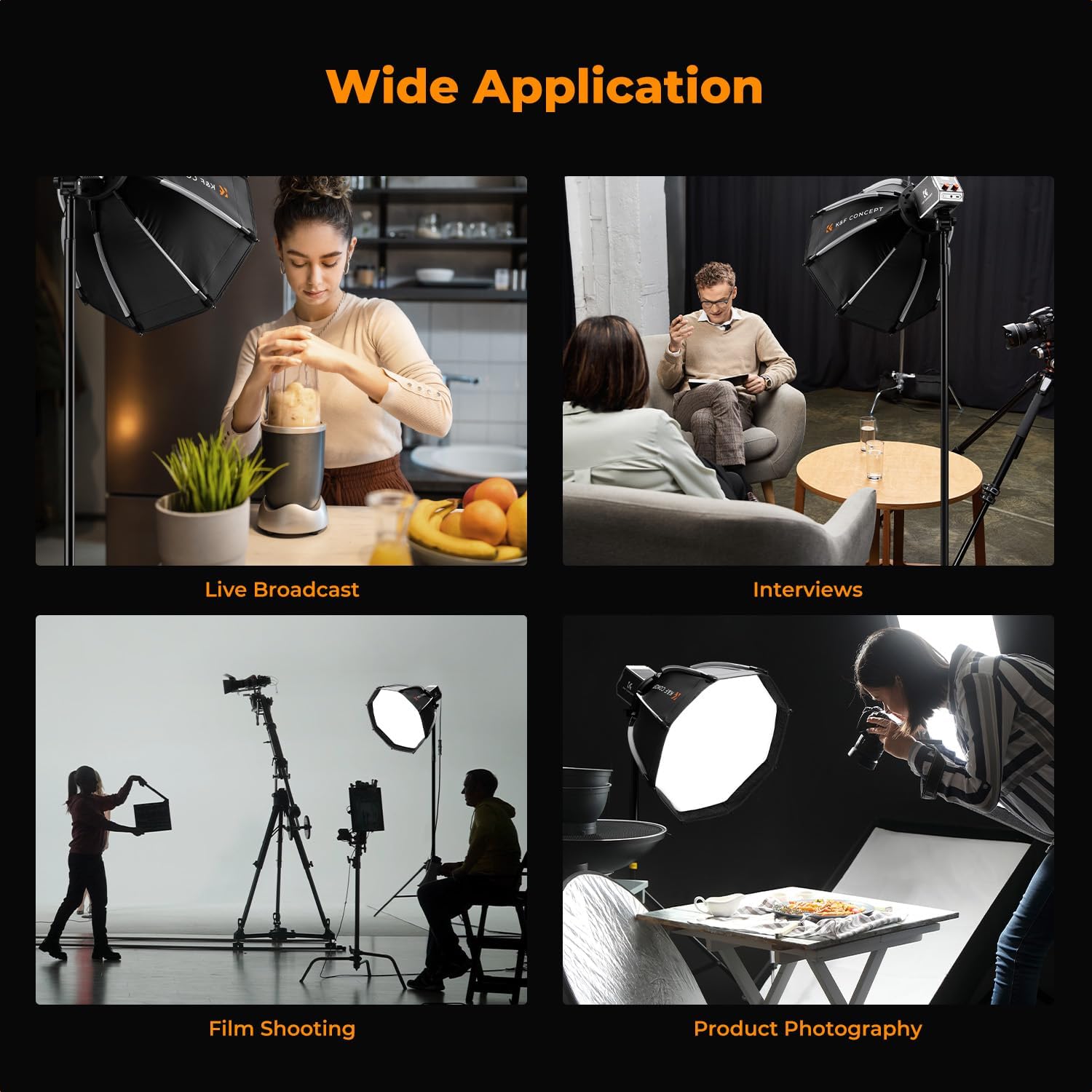 K&f Concept Mini Softbox Parabol Ottagonale 40cm - immagine 7