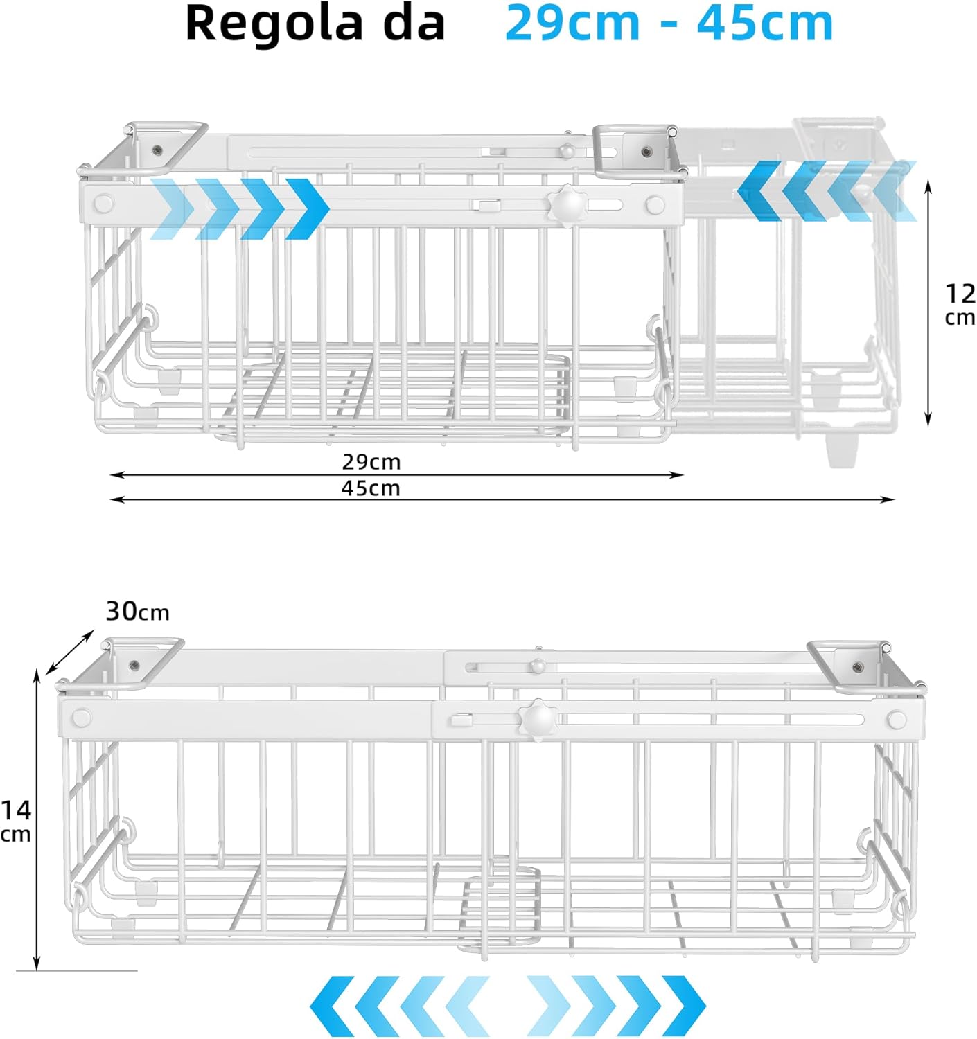 Organizer per Congelatore Impilabile 4 Pezzi, Bianco - immagine 5