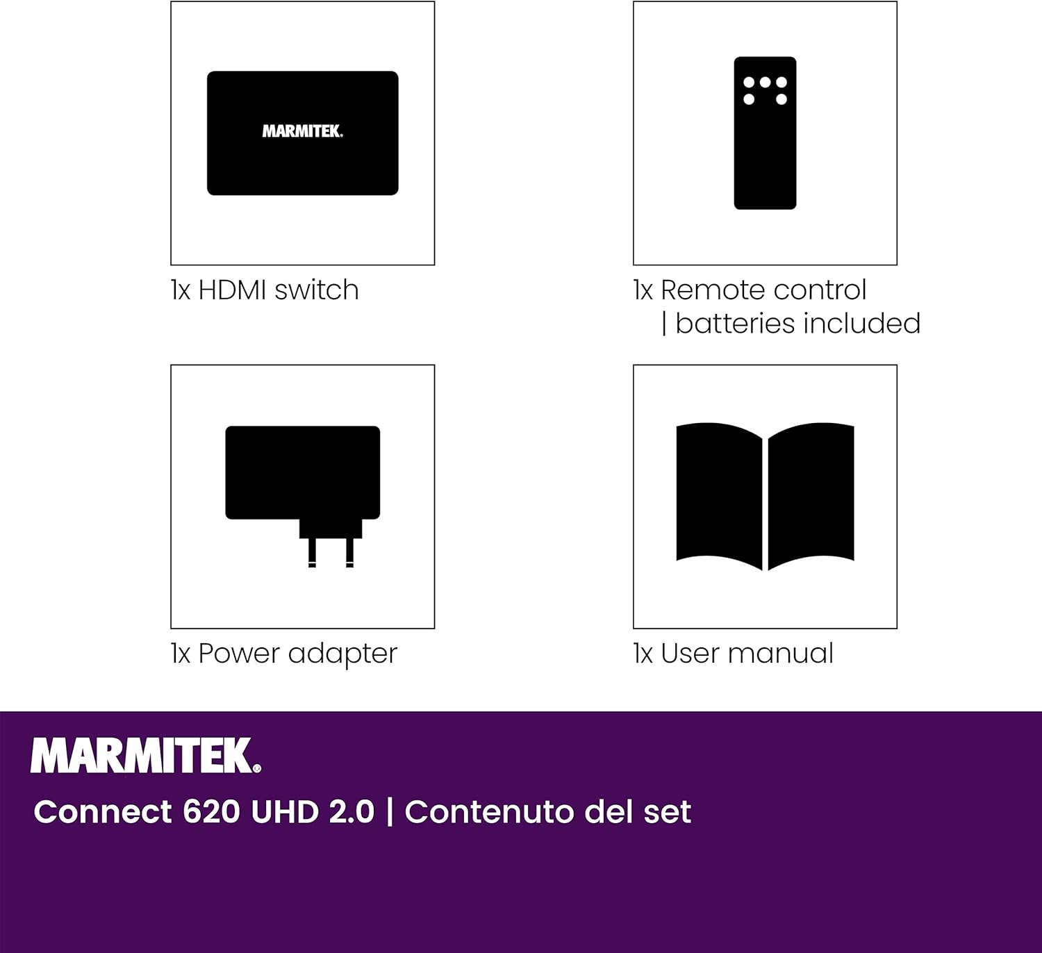 Marmitek Connect 620 UHD 2.0 - HDMI Switch 4K - immagine 8