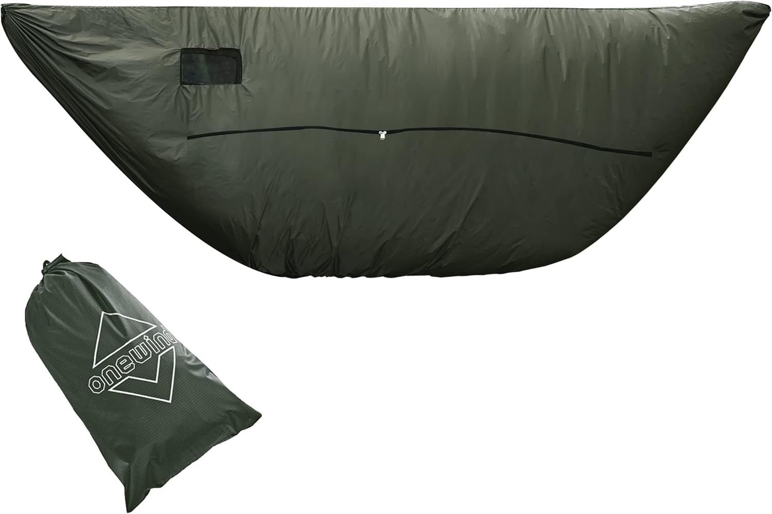 Onewind Manicotto a Vento per Amaca con Cerniera, Verde OD - immagine 1