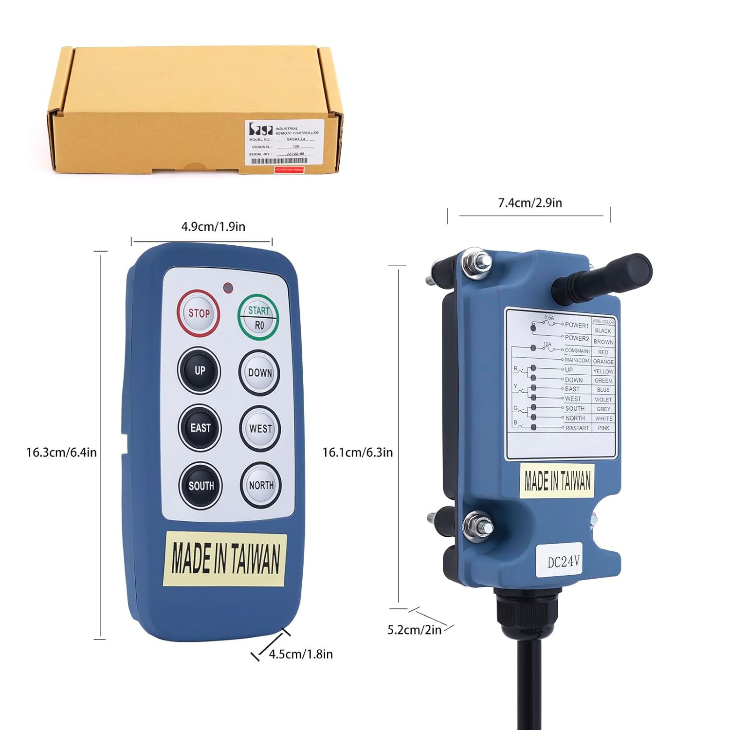 Saga-L8 Mini Telecomando Wireless per Gru 6 Canali - immagine 6