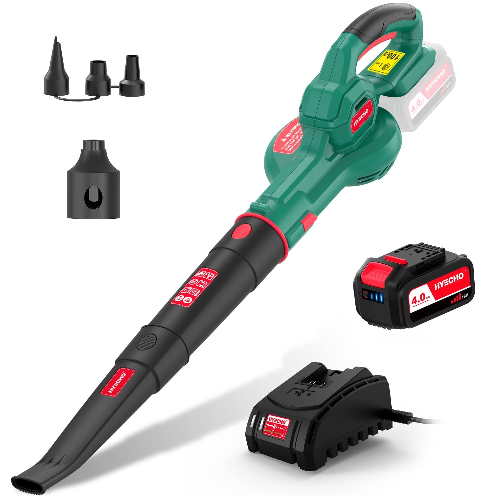 Hyecho Soffiatore a Batteria 223 km/h 4,0 Ah