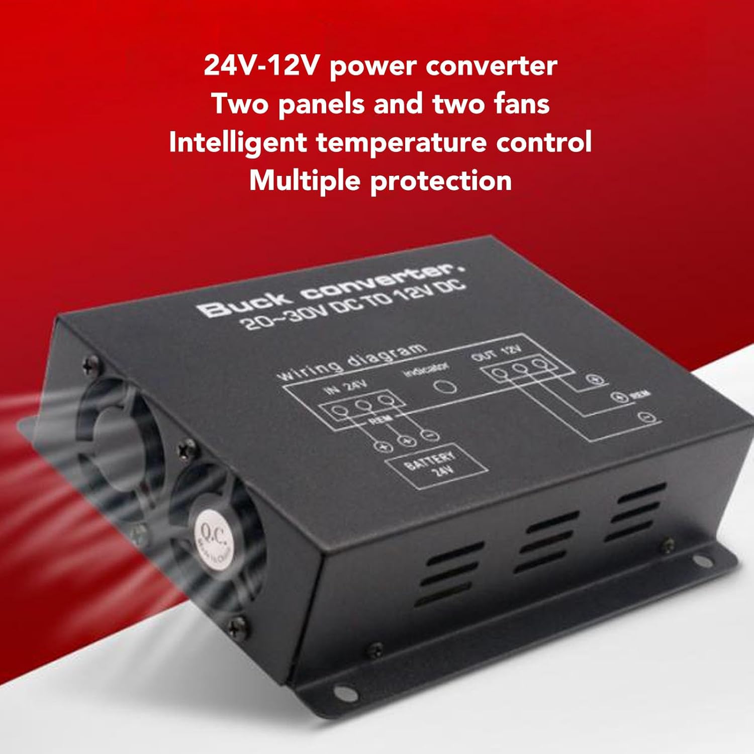 Convertitore Riduttore di Tensione 24V a 12V 100A - immagine 6