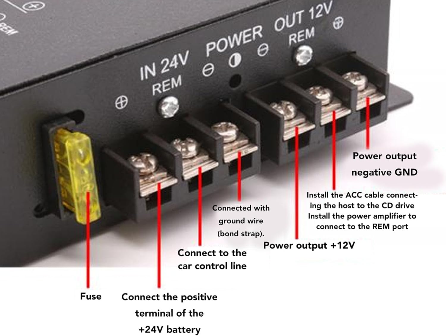 Convertitore Riduttore di Tensione 24V a 12V 100A - immagine 7