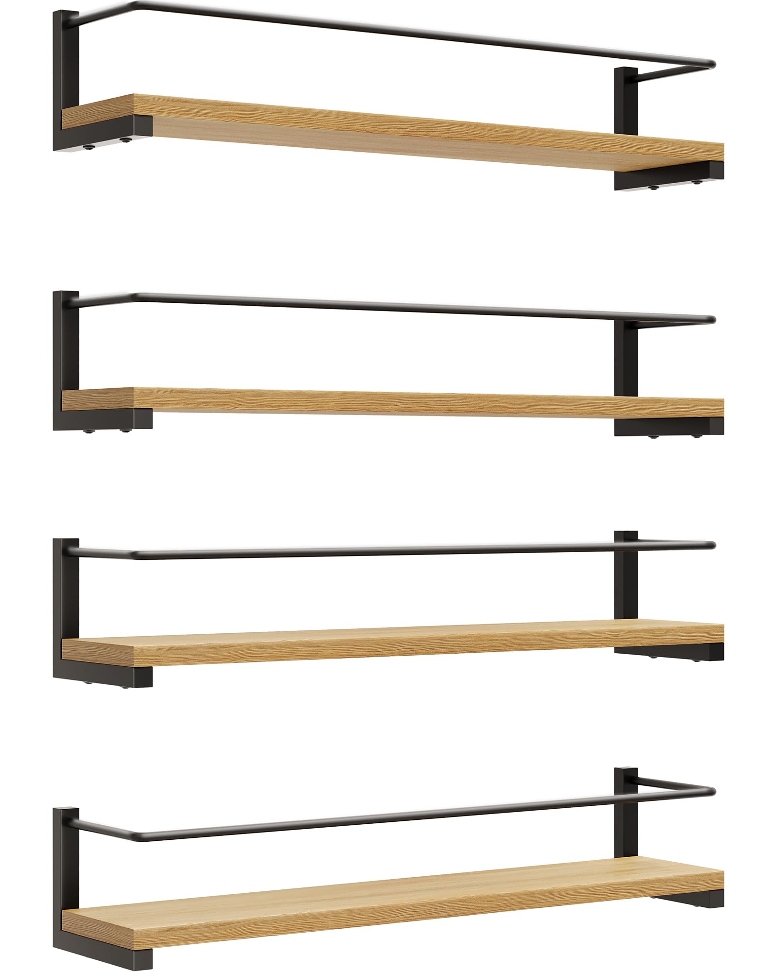 OROPY Portaspezie in Legno di Pino - Set da 4