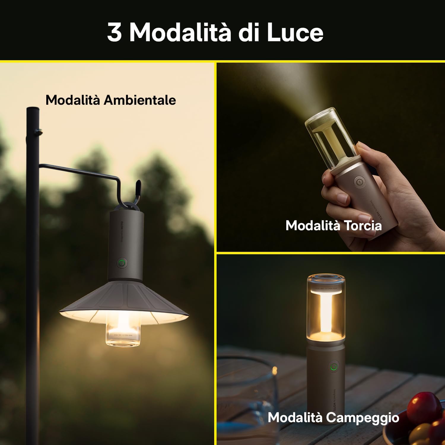 Torcia Lanterna da Campeggio USB-C Ricaricabile - immagine 2