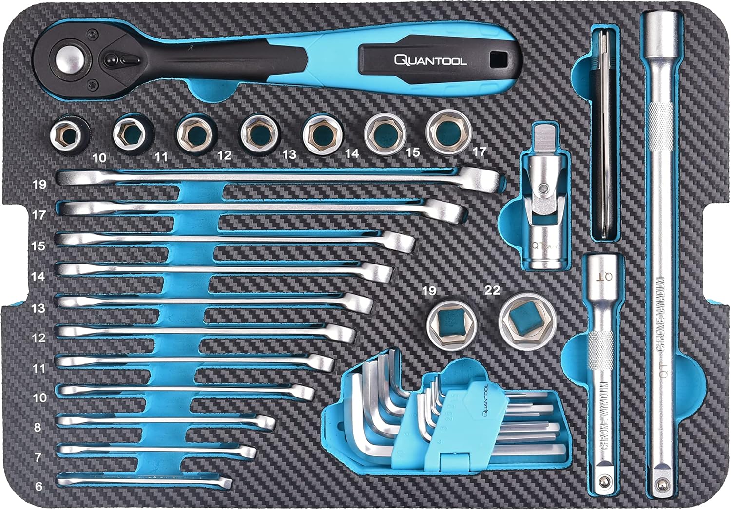 Quantool Q25150 - Set di attrezzi, 48 pezzi - immagine 3