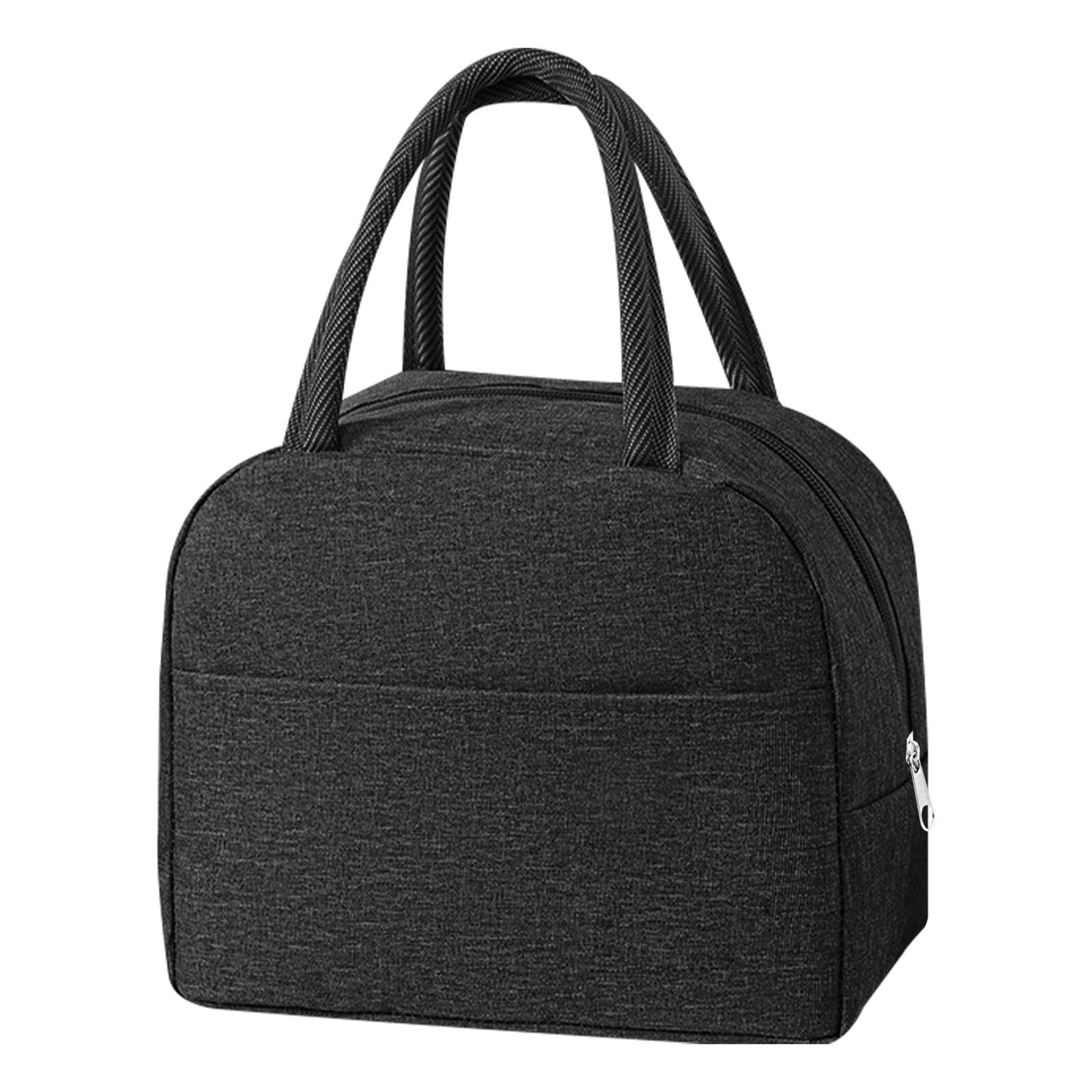 Fousenuk 6L Borsa Termica, Borse da Frigo Piccola, Porta Pranzo Portatile, Lunch Bag Riutilizzabile a Tenuta Stagna, per Escursionismo, Picnic All'aperto, Barbecue, Lavoro, Ufficio（Nero）